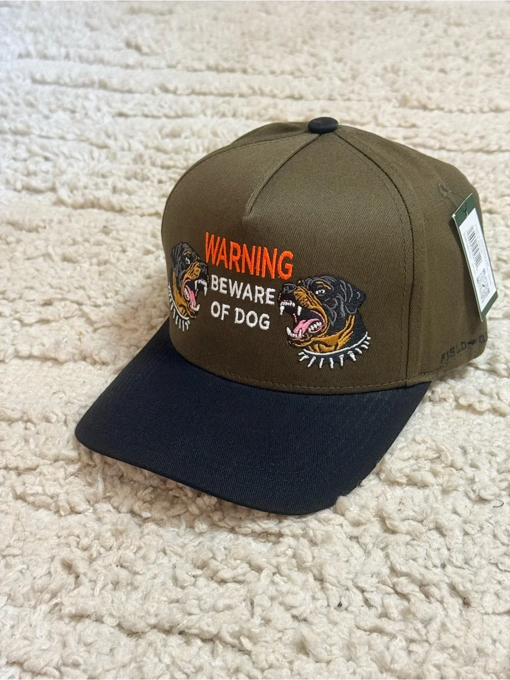 Field Grade Beware Of Rott 2 Tone Twill Trucker Hat